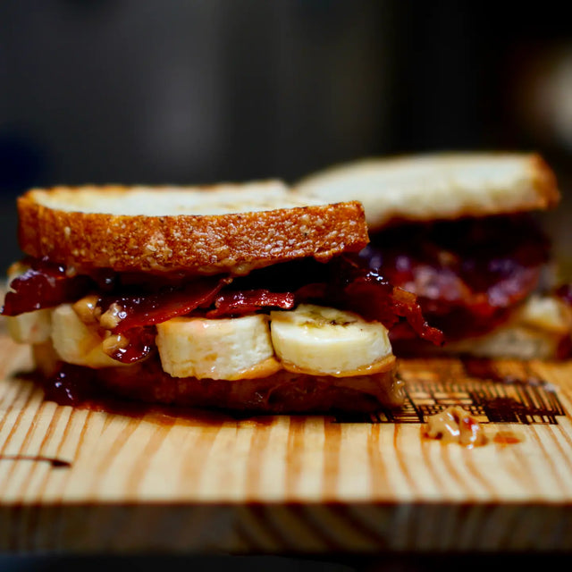 Elvis Presley's "The Elvis Sandwich" Peanut Butter Banana Bacon & Jam Sandwich