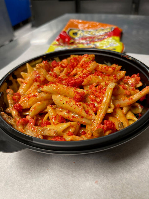 EXCLUSIVE | Flamin' Hot Chipotle Mac 'N Fries Pasta - Pink Dot