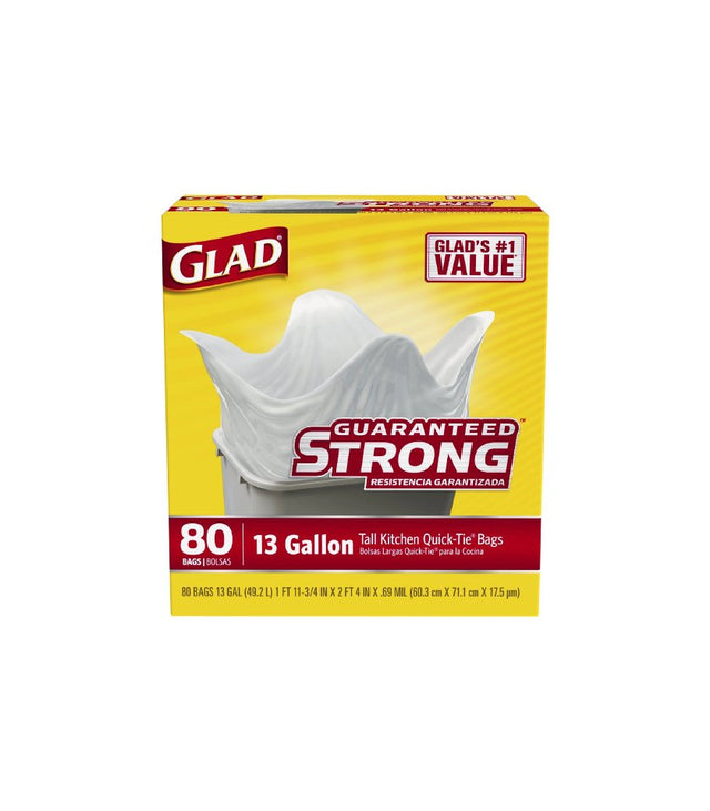 Glad Tall Quick Tie Kitchen Bags - Pink Dot