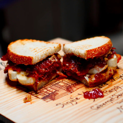 Elvis Presley's "The Elvis Sandwich" Peanut Butter Banana Bacon & Jam Sandwich