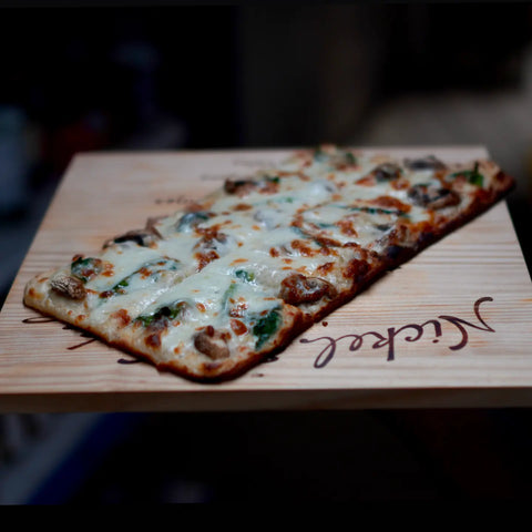 White Sauce w/ Spinach and Mushroom Pizzette