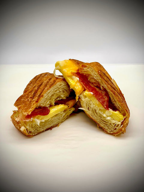 Egg, Bacon & Cheese Croissant - Pink Dot