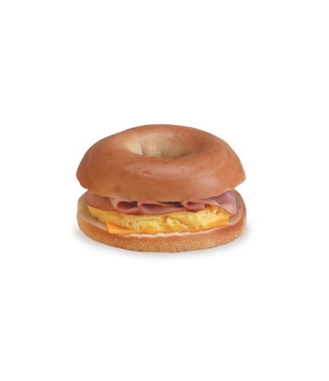 Egg, Ham & Cheese Bagel - Pink Dot