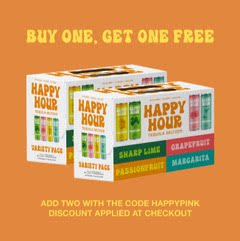 Happy Hour Tequila Seltzer Variety Pack 8pk BOGO - Pink Dot