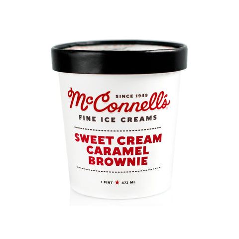 McConnell's Fine Ice Creams - Sweet Cream Caramel Brownie Pint - Pink Dot