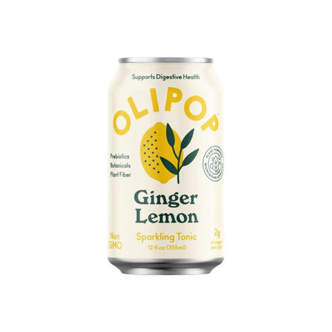 Olipop - Ginger Lemon 12oz Can - Pink Dot