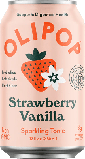  Olipop - Strawberry Vanilla 12oz Can - Pink Dot