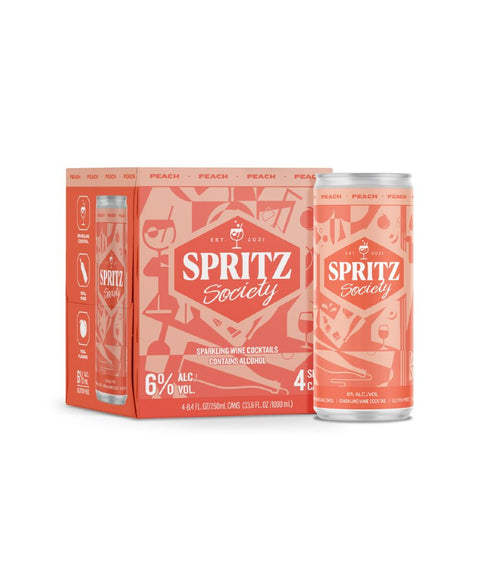 Spritz Society Peach 4-Pack - Pink Dot