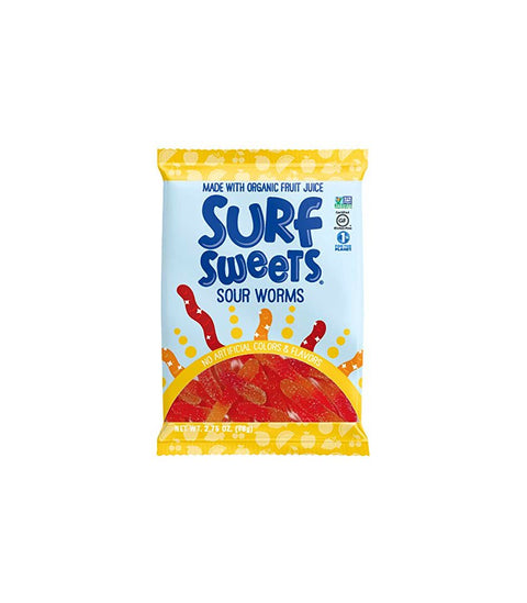 Surf Sweets Sour Worms - Pink Dot